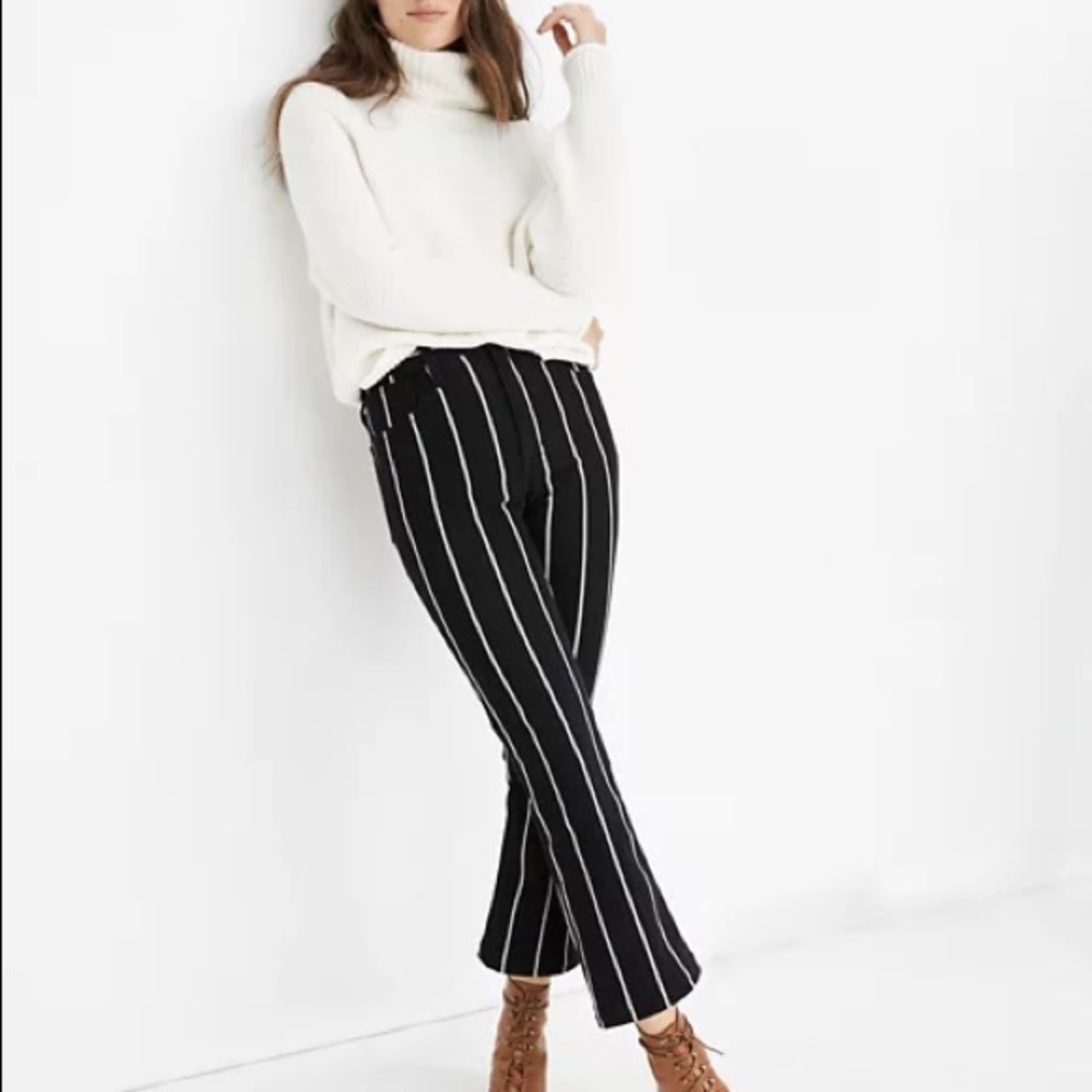 Madewell cali denim-boot jeans in Elsie stripe.